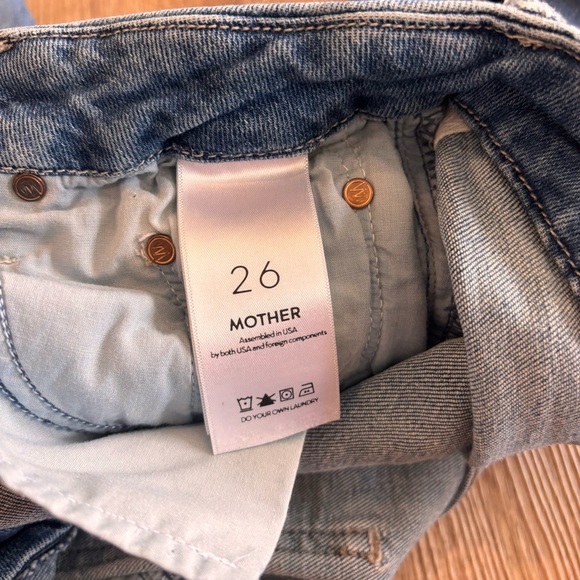 Mother Women’s High Waisted Looker Ankle Frayed Hem Skinny Jeans Blue Size 26x26 - Picture 7 of 13